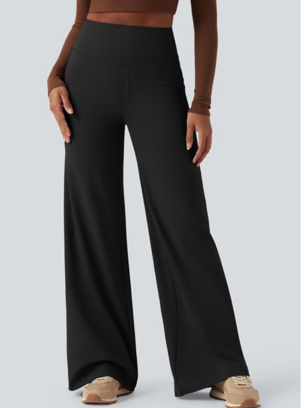 NWT Halara DayStretch High Waist Tummy Control Wide Leg Baggy Yoga Pants M Tall